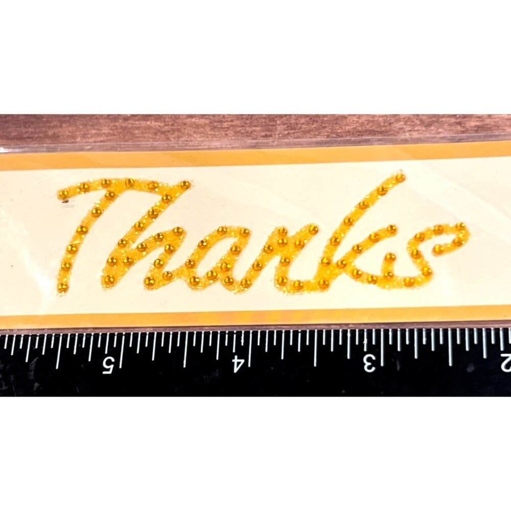 Intl Greetings Glitter/Gem Sticker Autumn/Fall Theme Thanks Embellishment